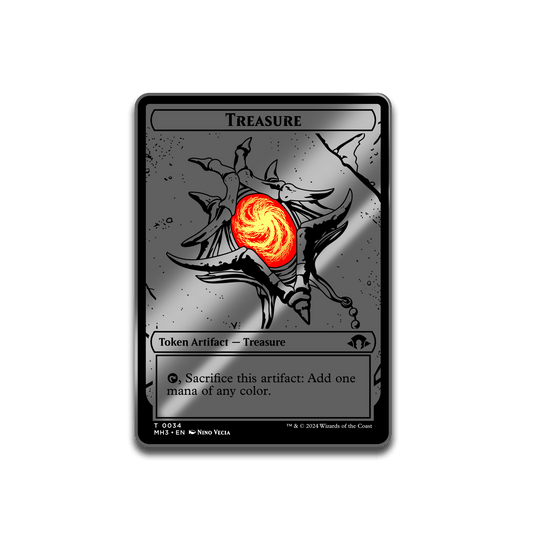 Magic: The Gathering - Members Exclusive MH3 Treasure Token Pinfinity - Augmented Reality Collectible Pins