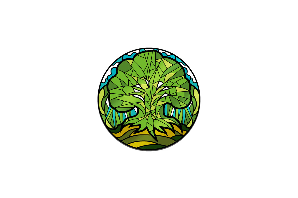 Magic: the Gathering - Stained Glass Forest Pin - Out of Play