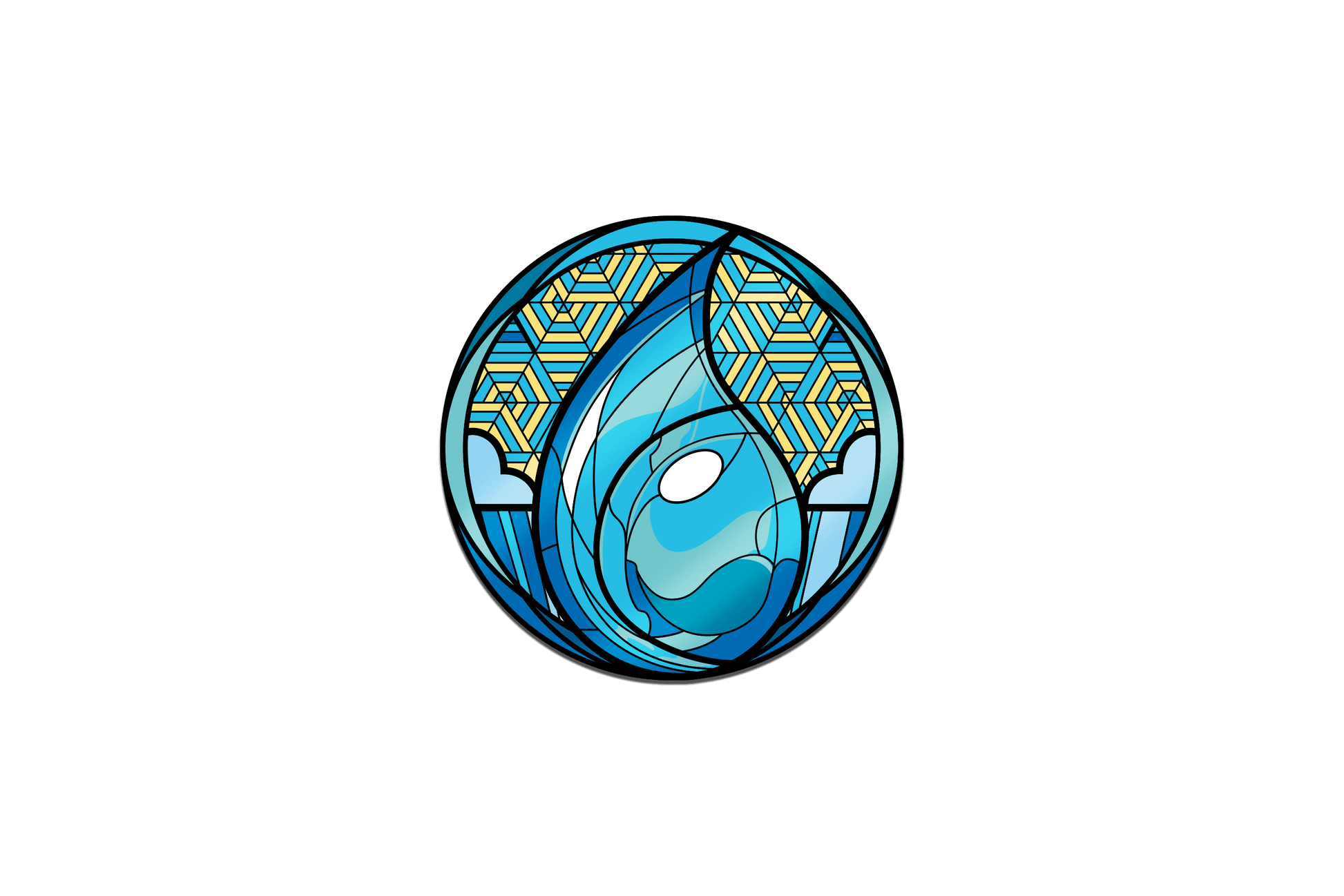 Magic: the Gathering - Stained Glass Island Pin Pinfinity - Augmented Reality Collectible Pins