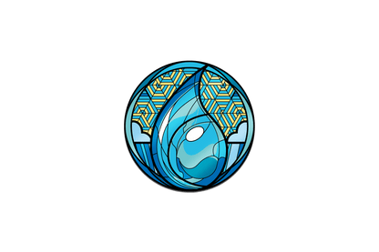 Magic: the Gathering - Stained Glass Island Pin Pinfinity - Augmented Reality Collectible Pins