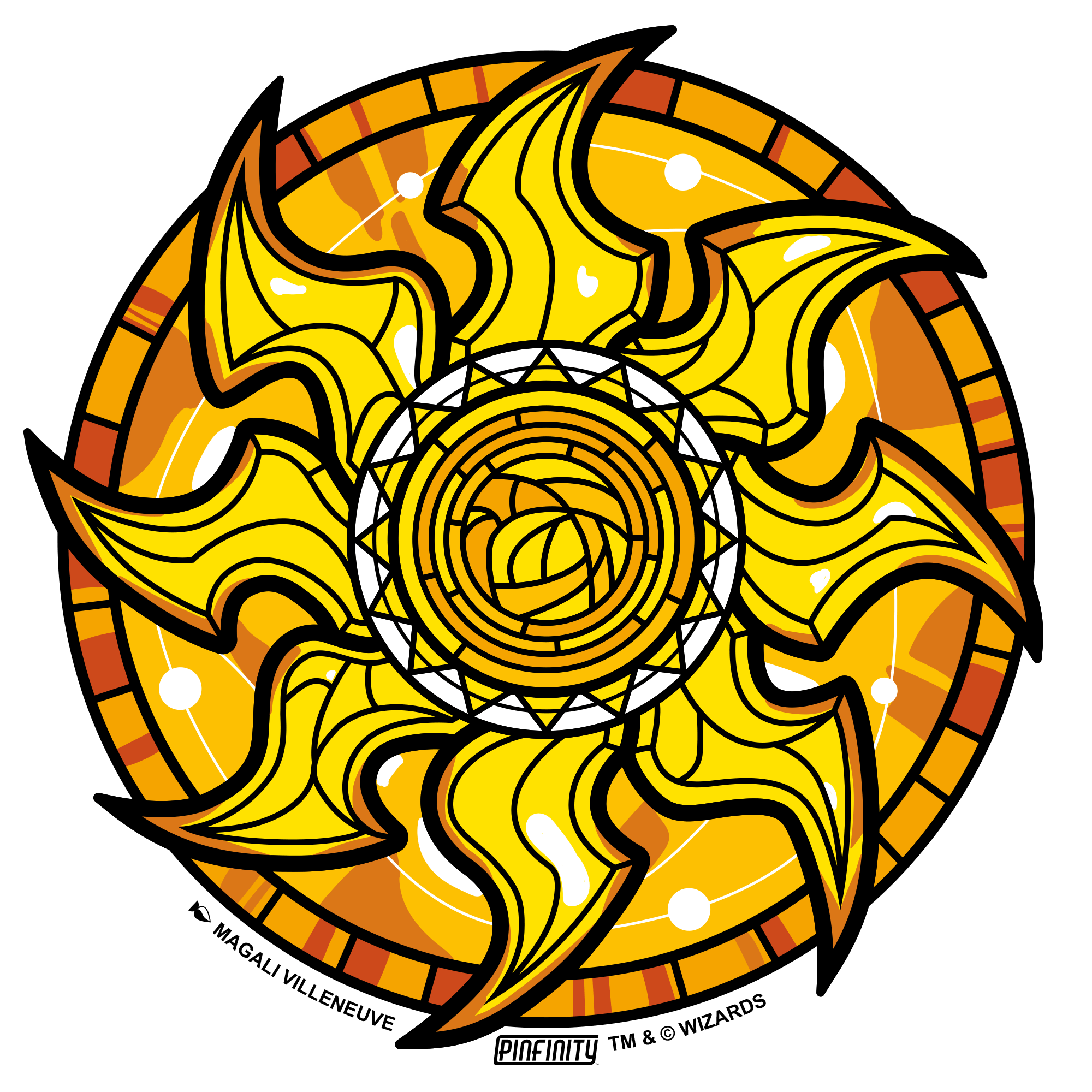 Magic: the Gathering - Stained Glass Lands Plains 3” AR Sticker