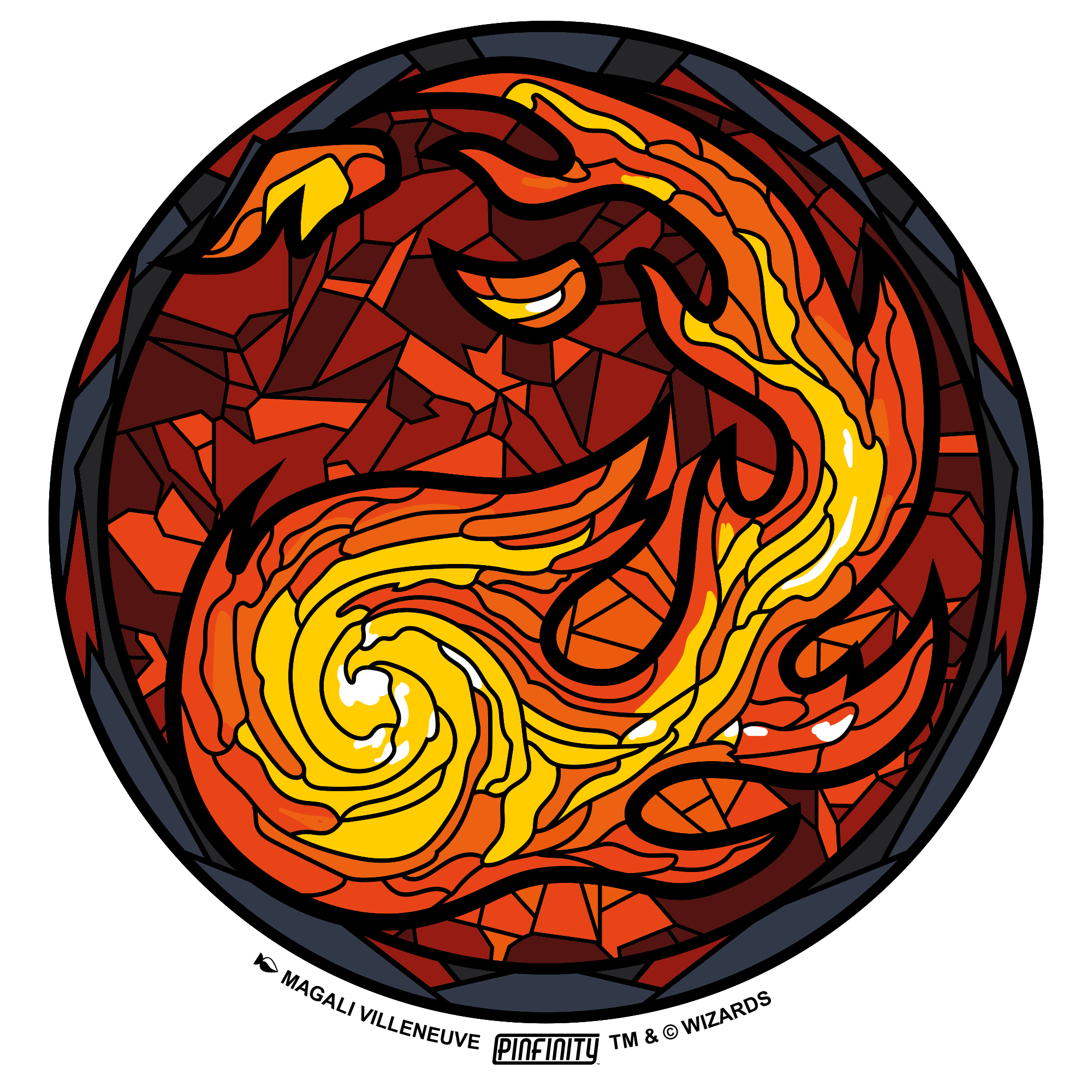 Magic: the Gathering - Stained Glass Mountain Island 3” AR Sticker