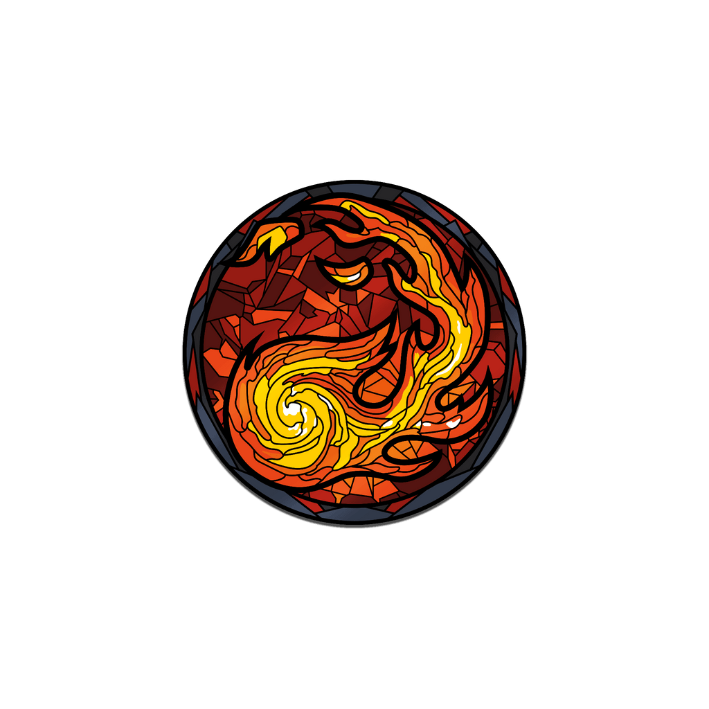Magic: the Gathering - Stained Glass Mountain Pin - Out of Play