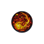 Magic: the Gathering - Stained Glass Mountain Pin - Out of Play