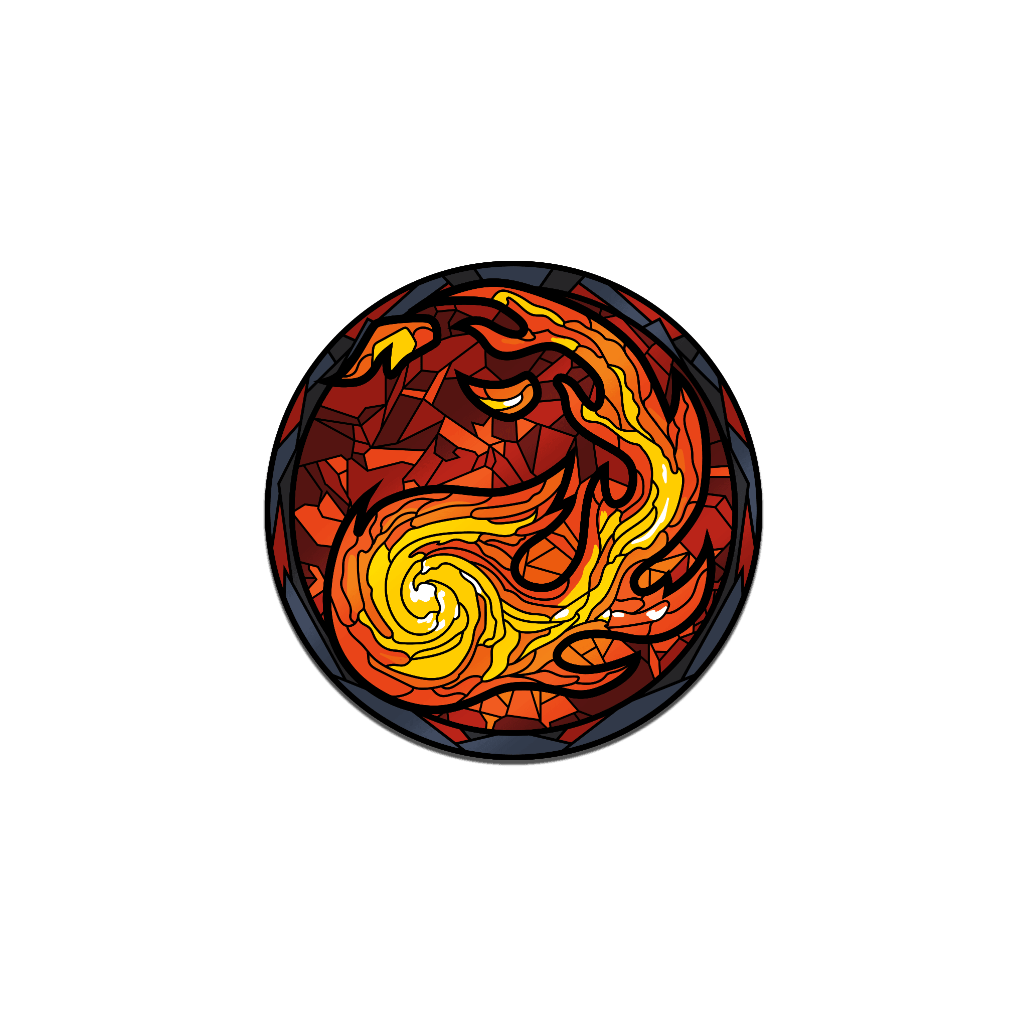 Magic: the Gathering - Stained Glass Mountain Pin - Out of Play