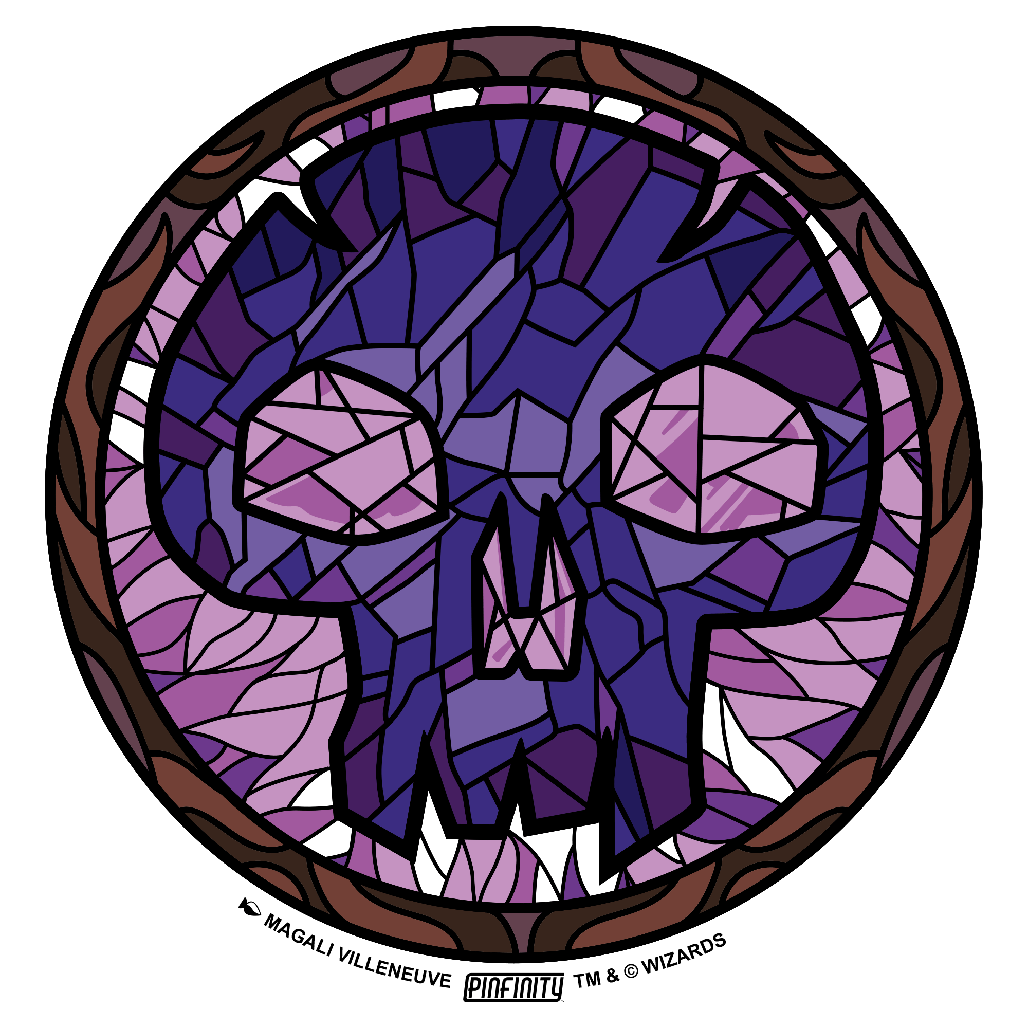 Magic: The Gathering - Stained Glass Swamp Island 3” AR Sticker