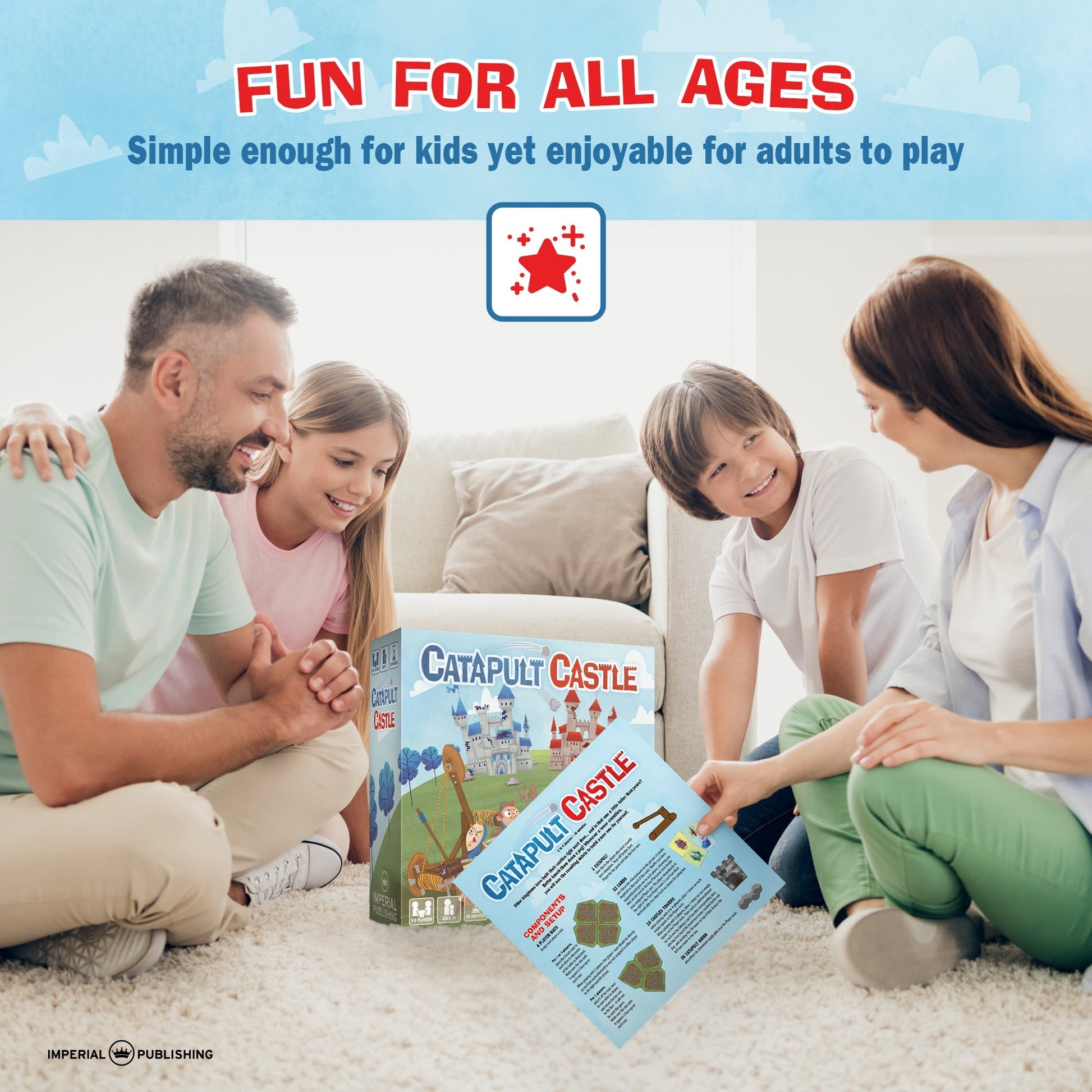 Catapult Castle 1-4 Player Medieval Dexterity Game - - Out of Play