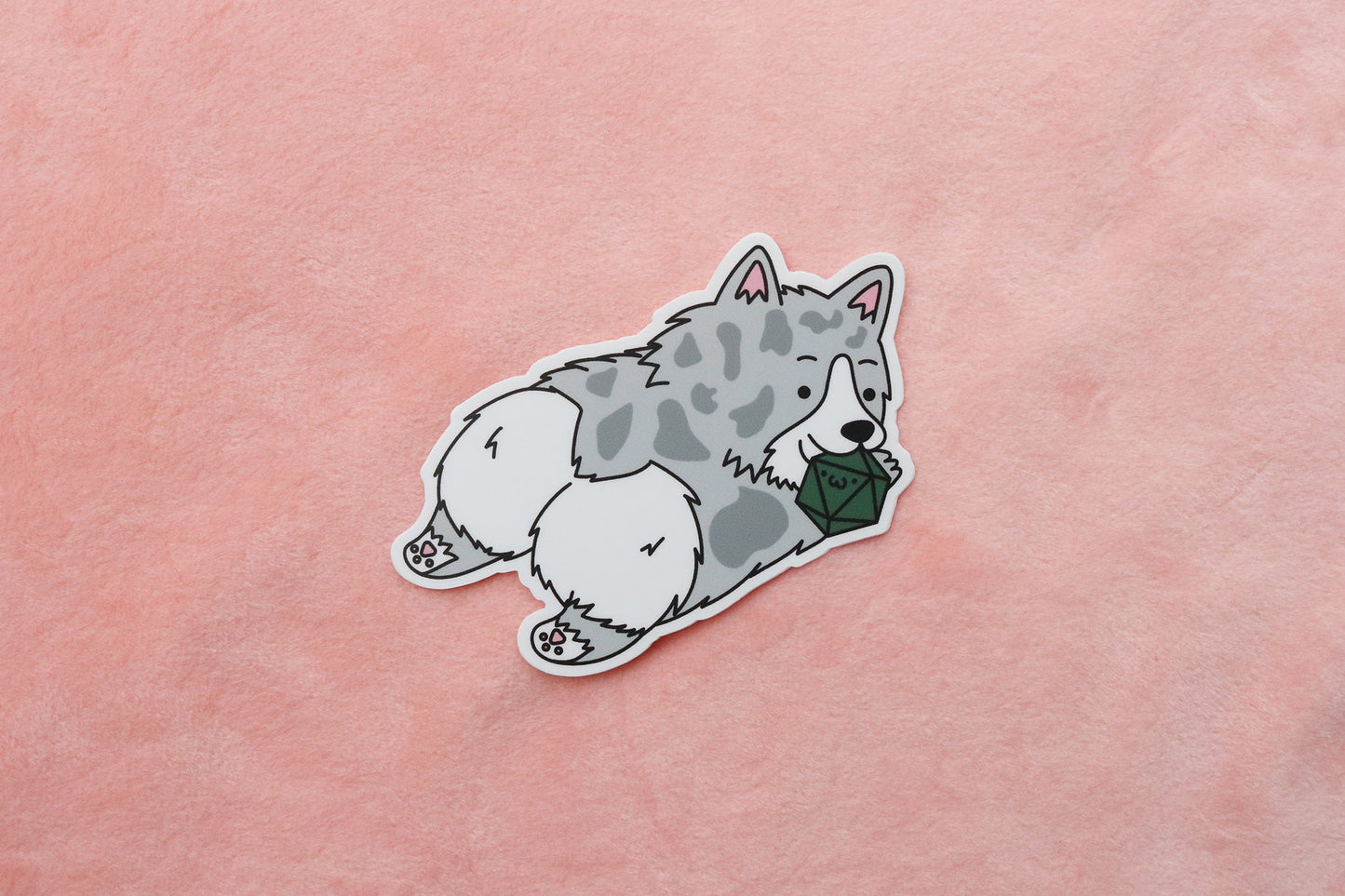 Corgi Dice Buddy Sticker
