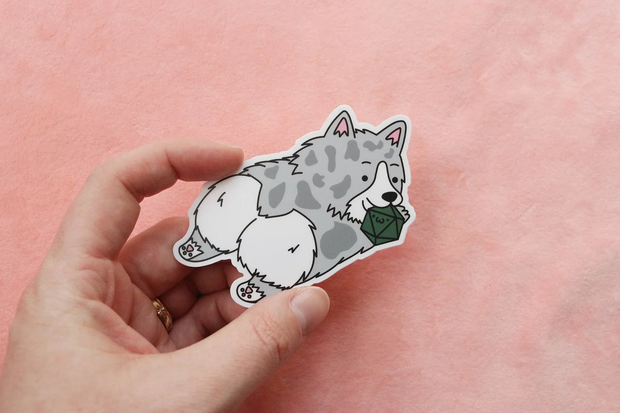 Corgi Dice Buddy Sticker - Out of Play