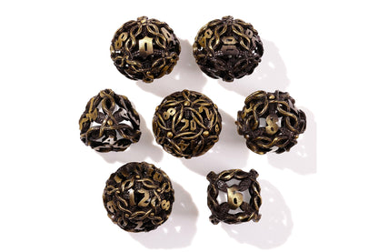 Nature's Wrath Metal RPG Dice Set - 7 Pieces