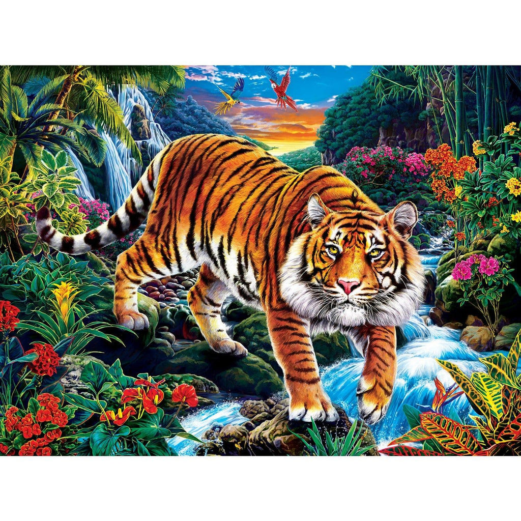 Glow in the Dark - Stalking Tiger 300 Piece EZ Grip Jigsaw Puzzle - Out of Play
