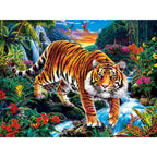 Glow in the Dark - Stalking Tiger 300 Piece EZ Grip Jigsaw Puzzle - Out of Play