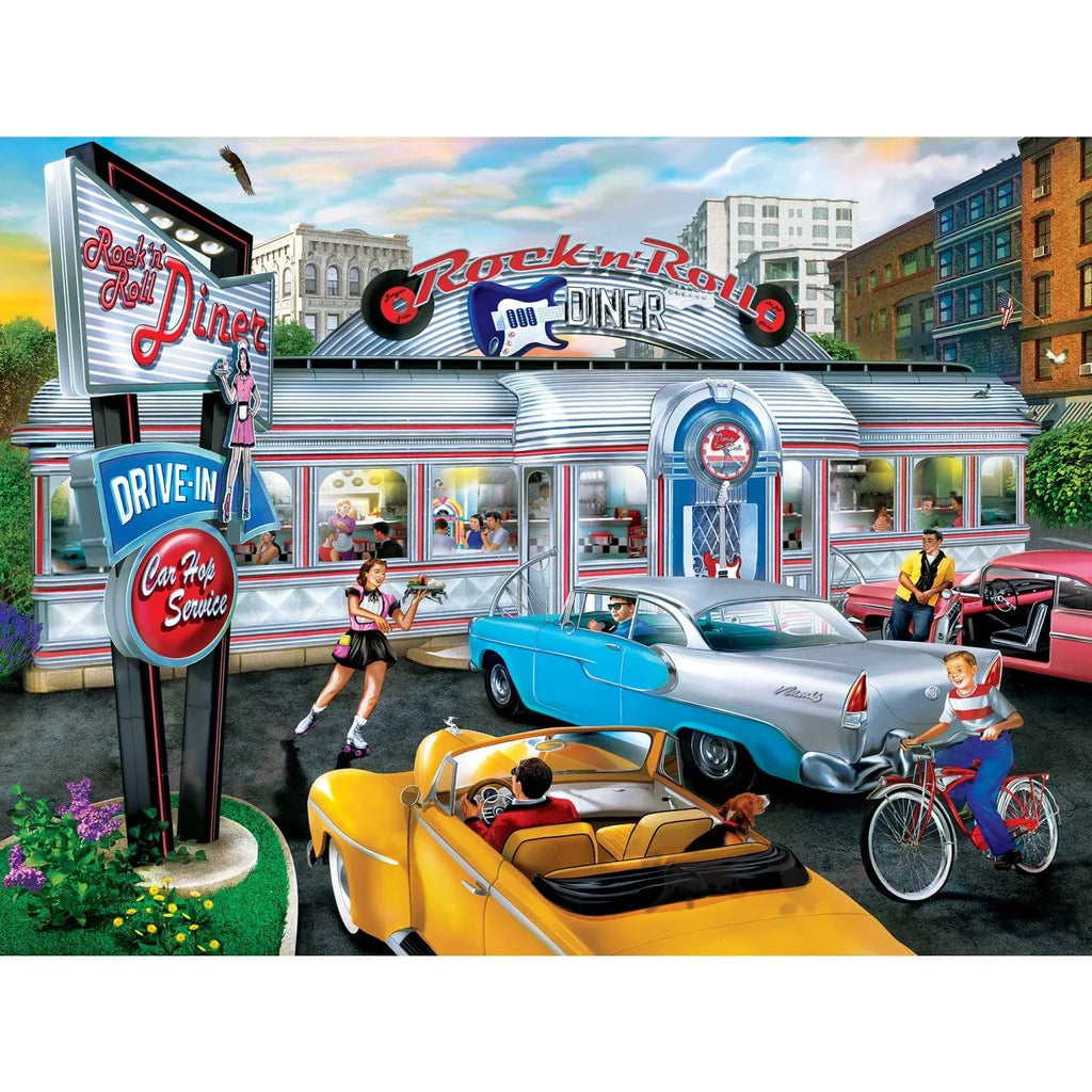 Drive-Ins, Diners & Dives - Rock & Rolla Diner 550 Piece Jigsaw Puzzle - Out of Play