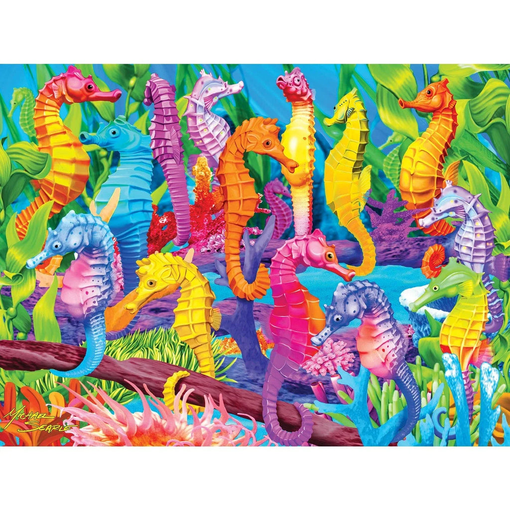 Glow in the Dark - Singing Seahorses 300 Piece EZ Grip Jigsaw Puzzle - Out of Play