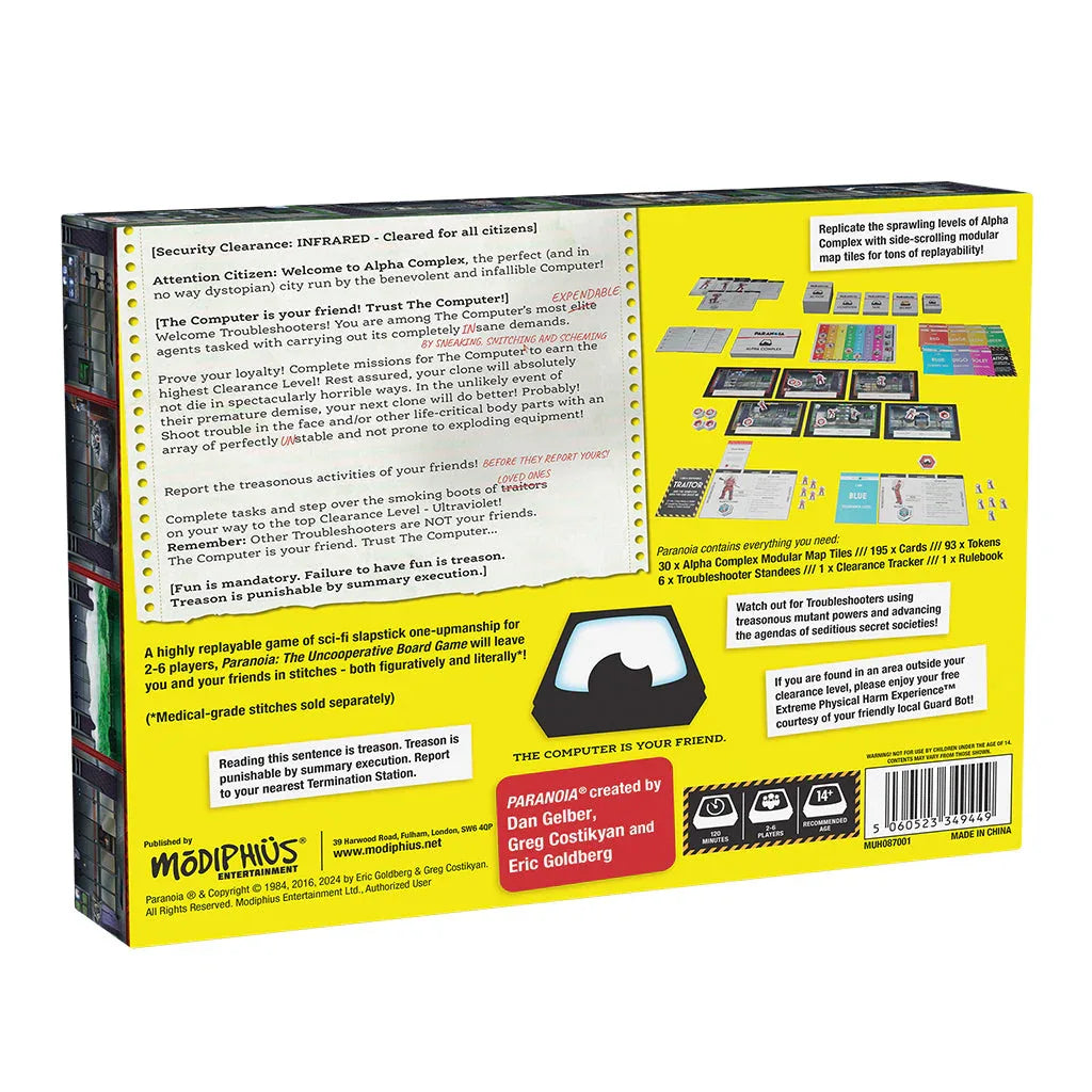 Paranoia The Uncooperative Board Game - Out of Play