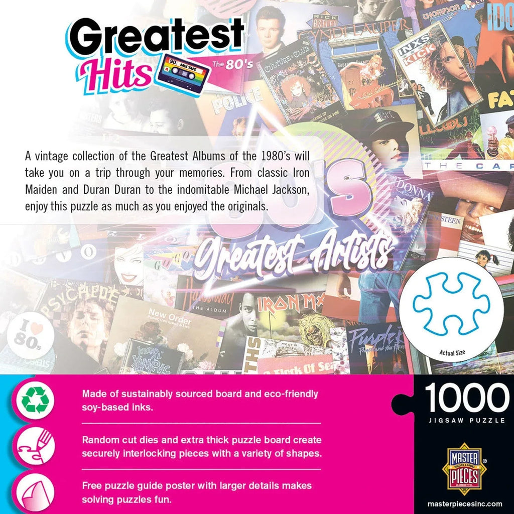 Greatest Hits - 80's Artists 1000 Piece Jigsaw Puzzle - Out of Play