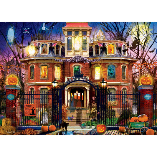 Glow in the Dark - Haunted House on the Hill 1000 Piece Jigsaw Puzzle - Out of Play