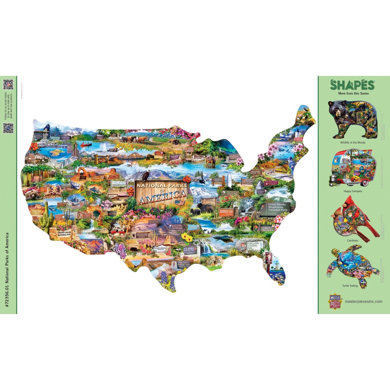 National Parks of America 1000 Piece Shaped Jigsaw Puzzle - Out of Play