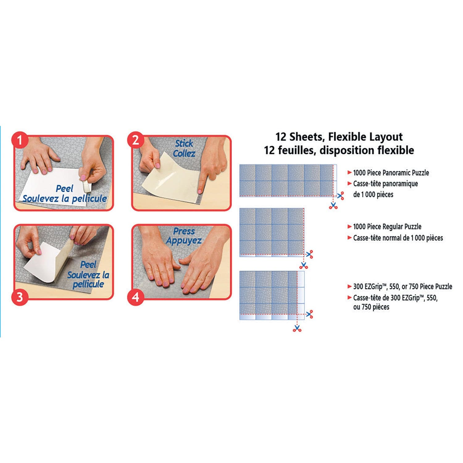 Jigsaw Puzzle Glue Sheets - Hangers Included MasterPieces Puzzle Company INC