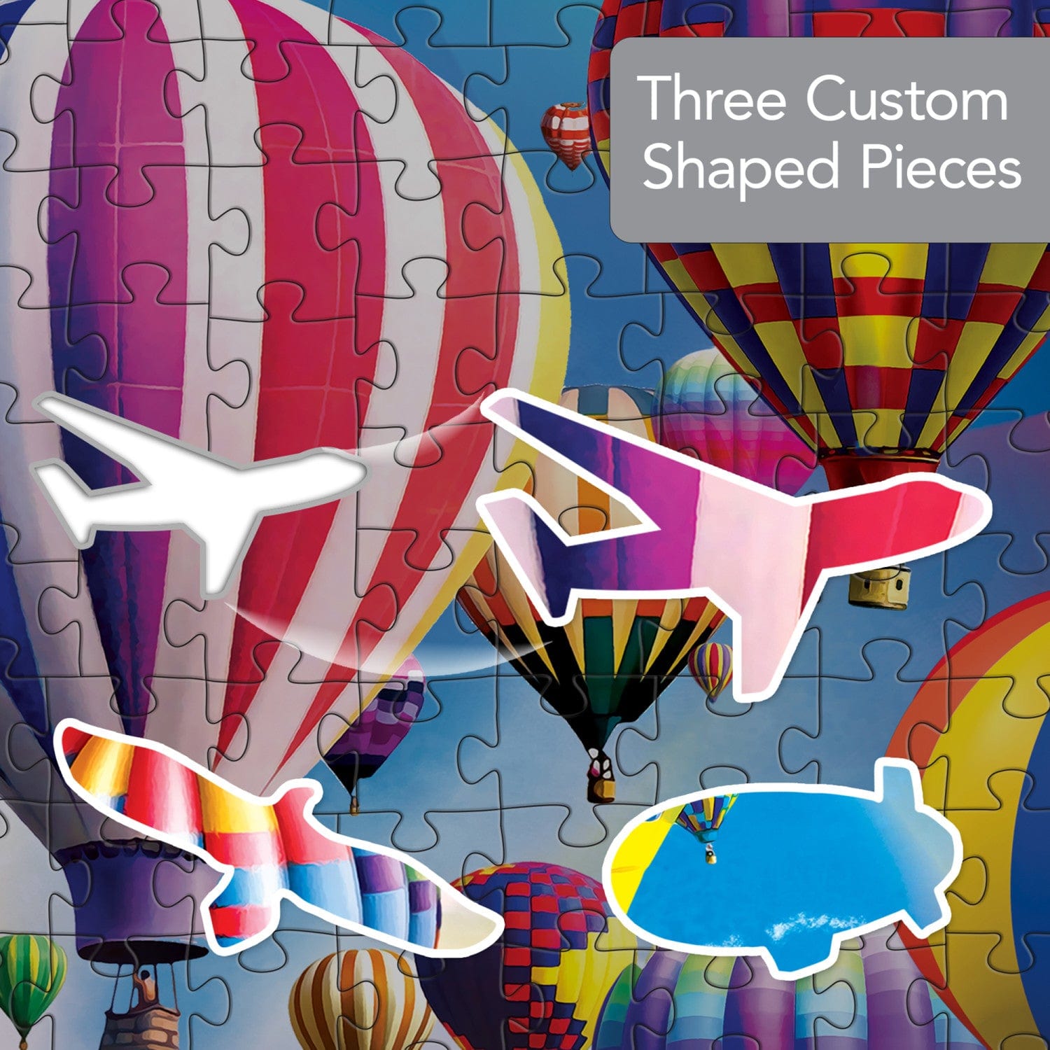 Shapes - Hot Air Balloons 500 Piece Jigsaw Puzzle - Out of Play