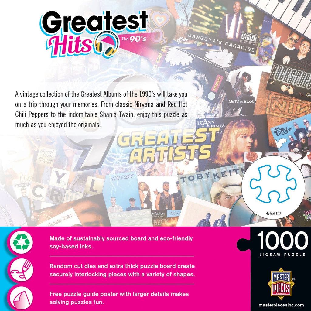 Greatest Hits - 90's Artists 1000 Piece Jigsaw Puzzle - Out of Play