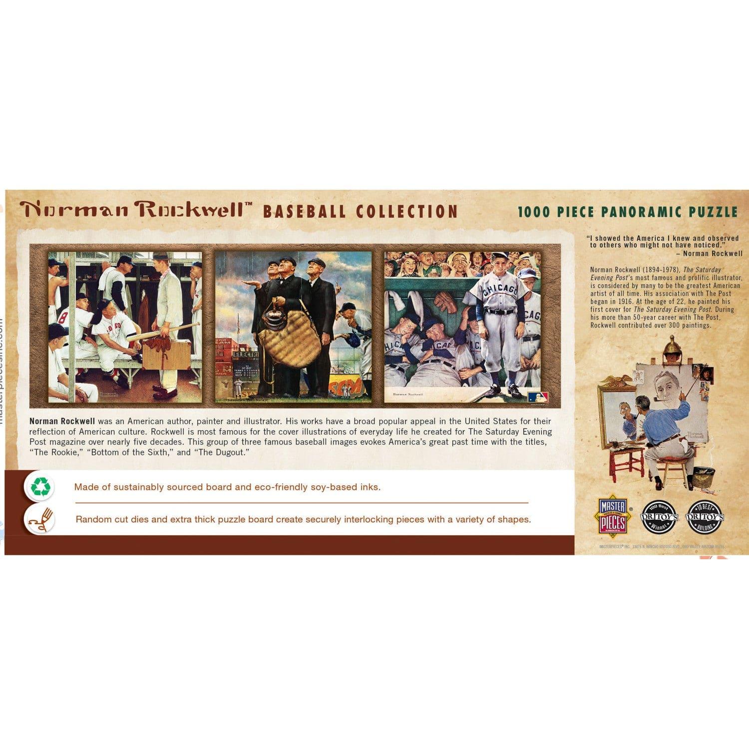 Saturday Evening Post - Baseball Collection 1000 Piece Panoramic Jigsaw Puzzle - Out of Play