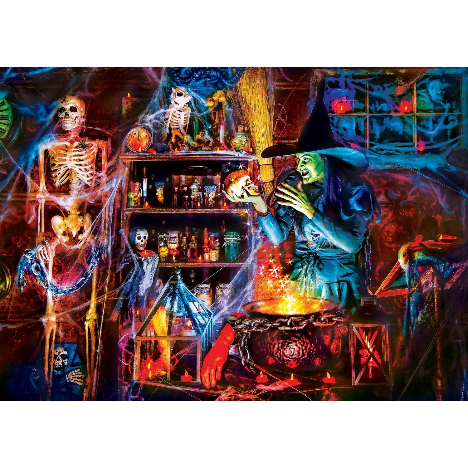 Glow in the Dark - On a Scary Night in October 500 Piece Jigsaw Puzzle - Out of Play