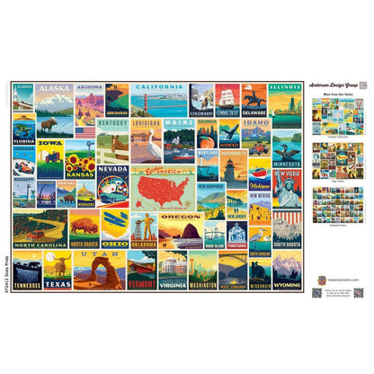 Vintage Posters - State Pride 1000 Piece Jigsaw Puzzle MasterPieces Puzzle Company INC