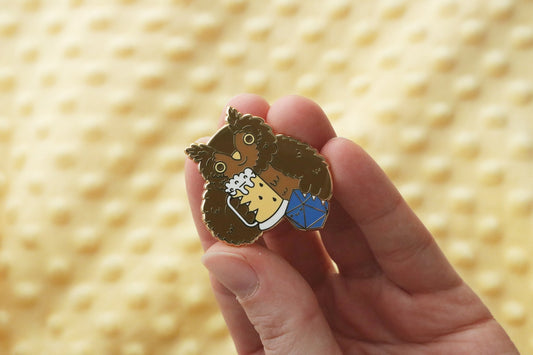 Owlbear Ale Enamel Pin