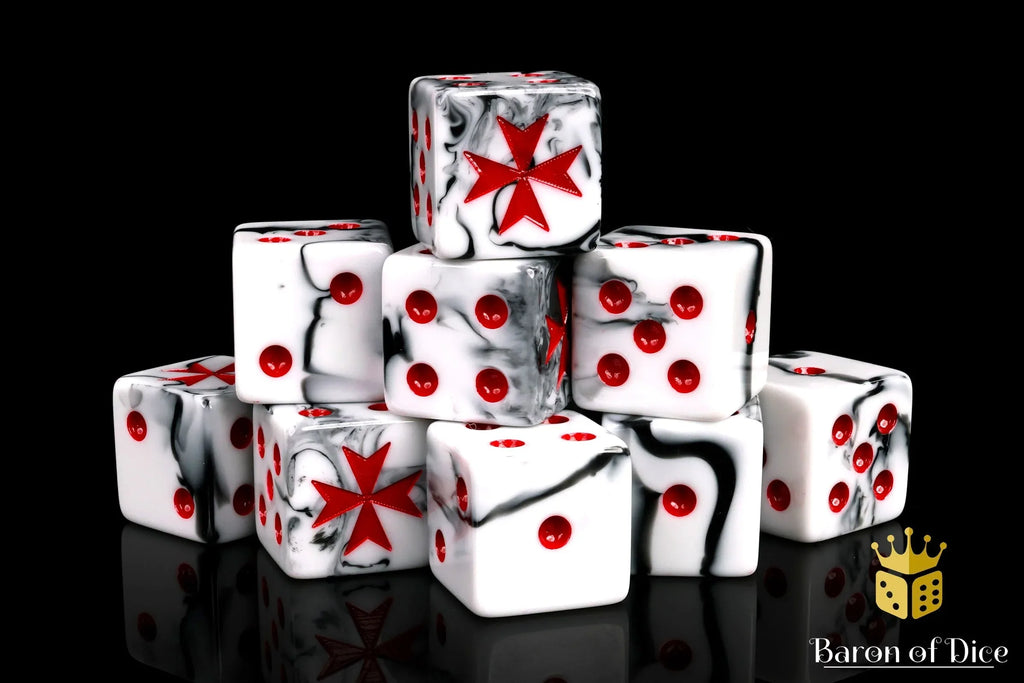 Knight Templar Dice - Red - Out of Play