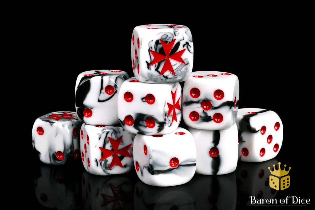 Knight Templar Dice - Red - Out of Play