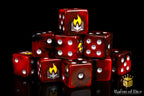 Scorched Book Dice - Out of Play