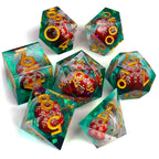 Christmas Rumble Sharp RPG Dice Set - 7 Pieces - Out of Play