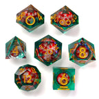 Christmas Rumble Sharp RPG Dice Set - 7 Pieces - Out of Play