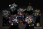 Pixelforge Prism Iridescent Metal RPG Dice Set | 7 Pieces