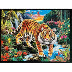 Glow in the Dark - Stalking Tiger 300 Piece EZ Grip Jigsaw Puzzle - Out of Play