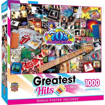 Greatest Hits - 70's Artists 1000 Piece Jigsaw Puzzle - Out of Play