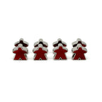 8 Pack of Red Enamel Meeples by Norse Foundry - Out of Play