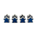 8 Pack of Blue Enamel Meeples by Norse Foundry - Out of Play