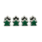 8 Pack of Green Enamel Meeples by Norse Foundry - Out of Play
