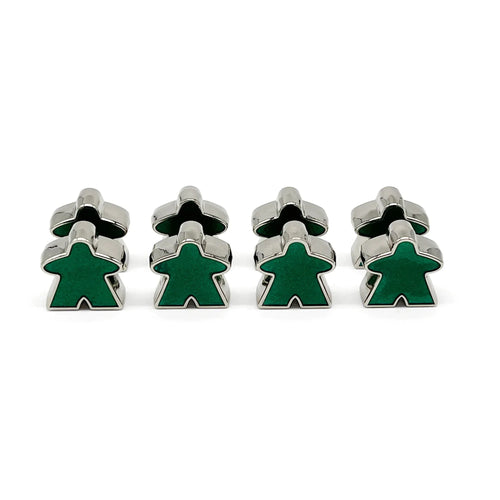 8 Pack of Green Enamel Meeples by Norse Foundry - Out of Play