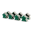 8 Pack of Green Enamel Meeples by Norse Foundry - Out of Play