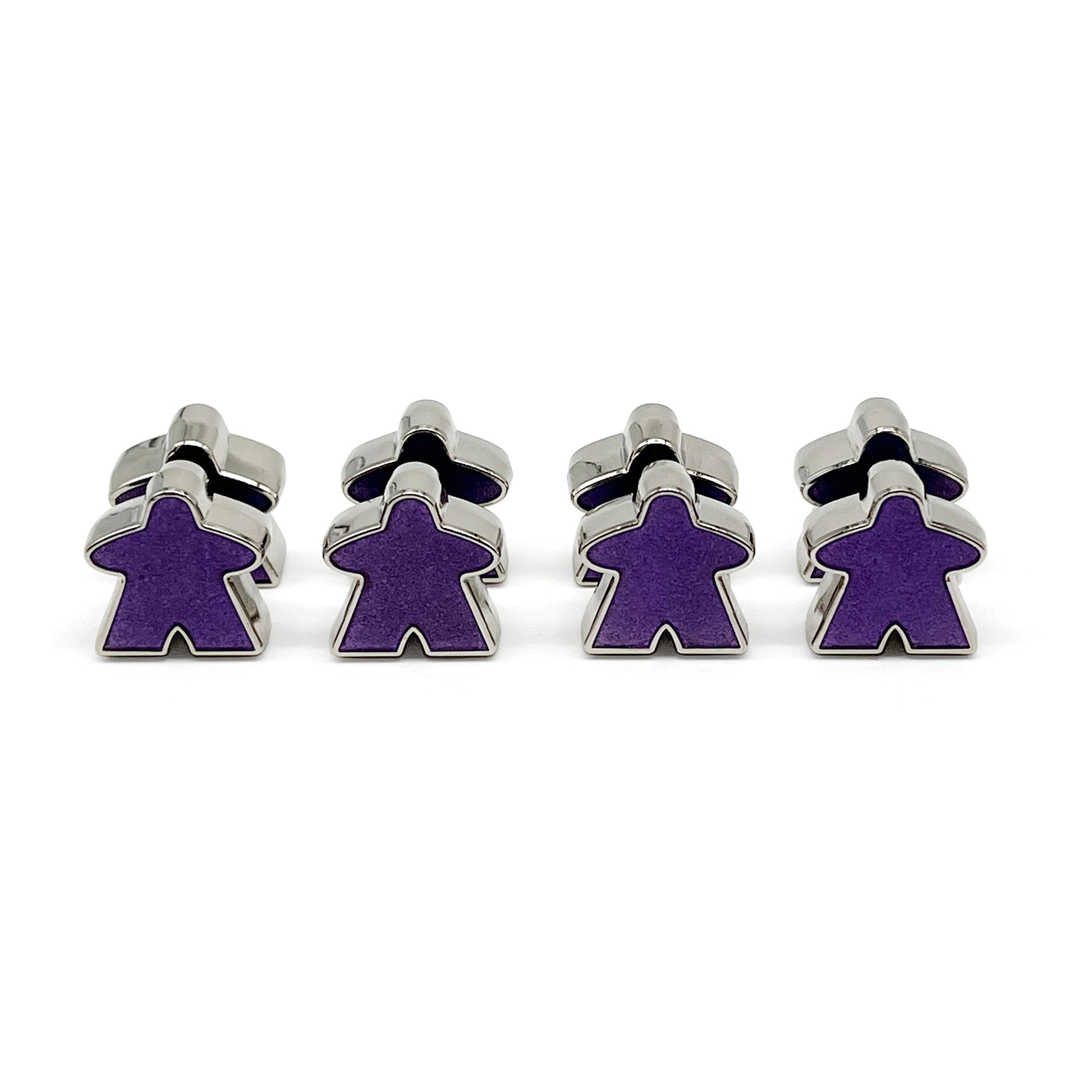 8 Pack of Purple Enamel Meeples by Norse Foundry - Out of Play