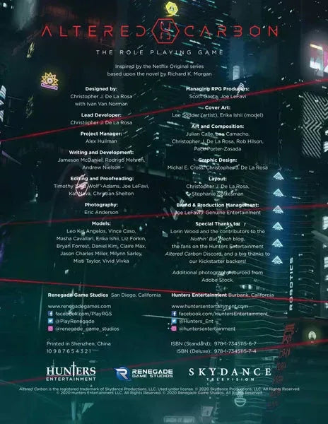 Altered Carbon - RPG - Out of Play