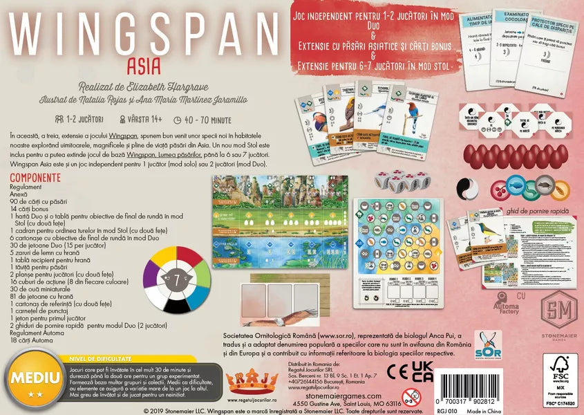 Wingspan - Asia Expansion - Board Game - Out of Play