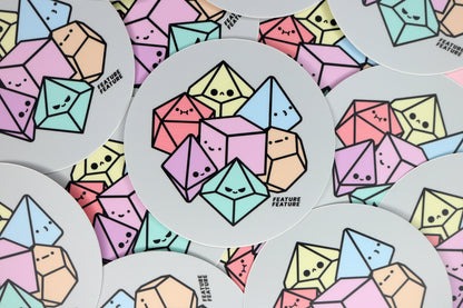 Pastel Tiny Dice Cluster Sticker