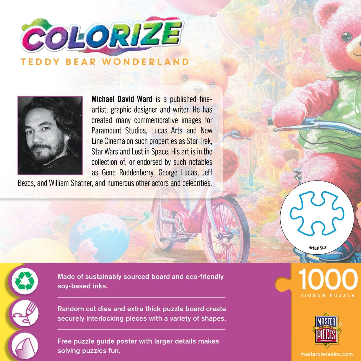 Colorize - Teddy Bear Wonderland 1000 Piece Jigsaw Puzzle - Out of Play