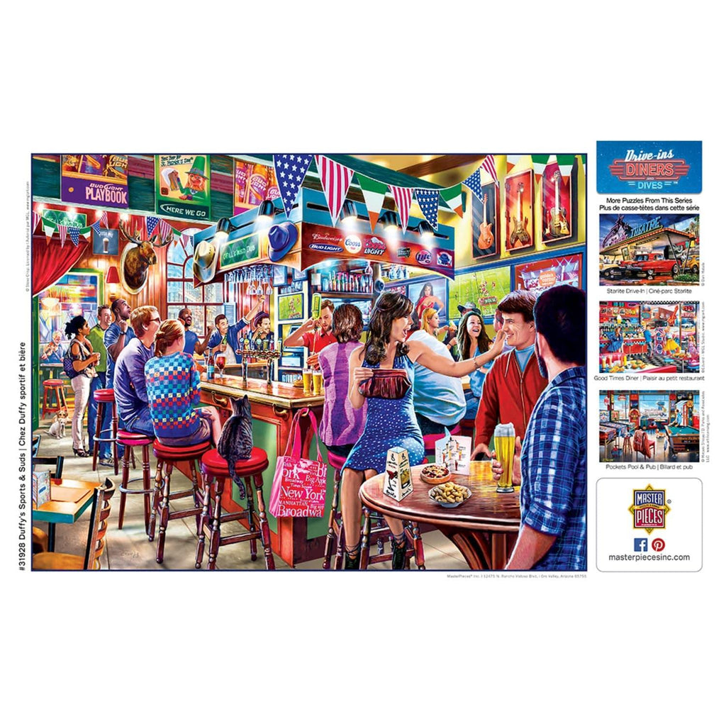 Drive-Ins, Diners & Dives - Duffy's Sports & Suds 550 Piece Jigsaw Puzzle - Out of Play