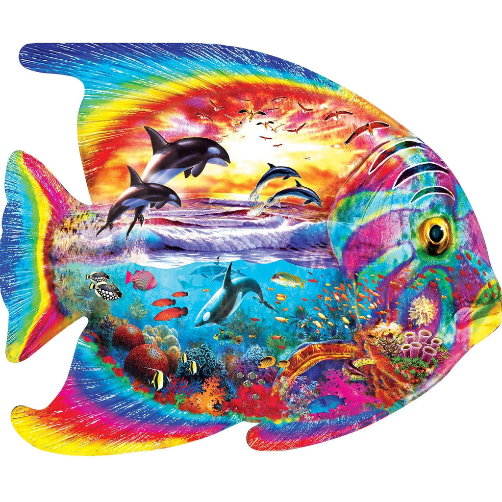 Shapes - Tropical Menagerie 1000 Piece Shaped Jigsaw Puzzle - Out of Play