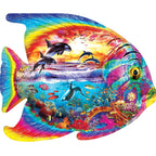 Shapes - Tropical Menagerie 1000 Piece Shaped Jigsaw Puzzle - Out of Play